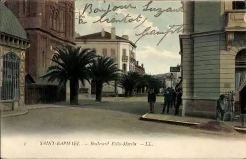 Ak Saint Raphaël Var, Boulevard Felix Martin