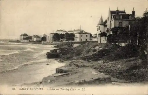 Ak Saint Raphaël Var, Allée im Touring Club