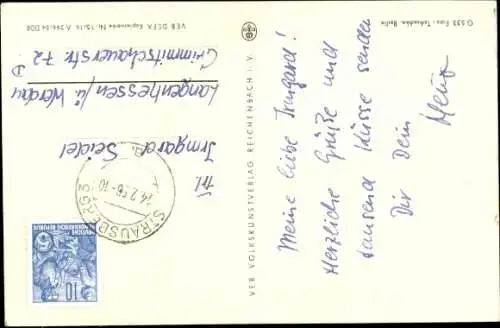 Ak Sängerin Lucienne Boyer, Mikrofon