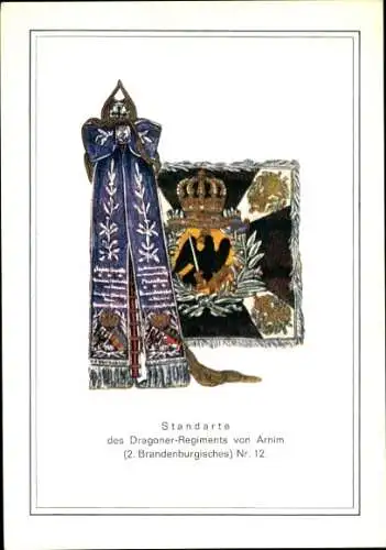 Ak Standarte des Dragoner-Regiments von Arnim Nr. 12, 2. Brandenburgisches