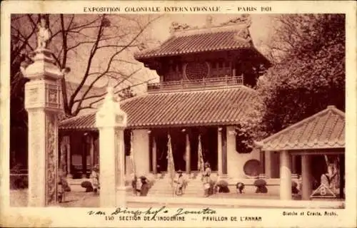 Ak Paris, Internationale Kolonialausstellung 1931, Annam-Pavillon