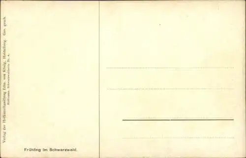 Künstler Ak Hoffmann, H., Frühling im Schwarzwald, Bauernhaus