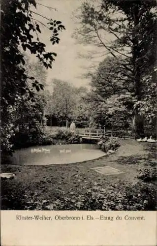 Ak Oberbronn Elsass Bas Rhin, Kloster-Weiher