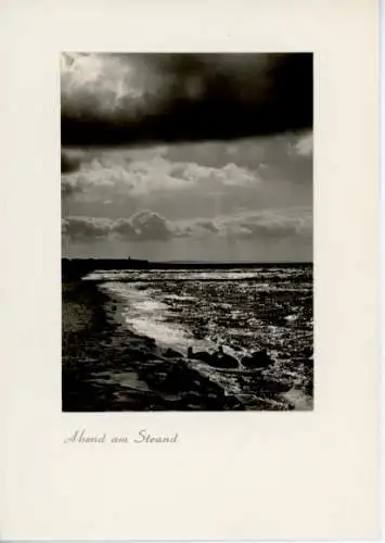 Ak Deutschland, Abend am Strand, Bewölkter Himmel