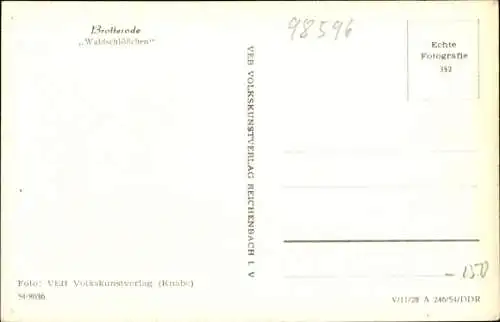 Ak Brotterode in Thüringen, Waldschlösschen