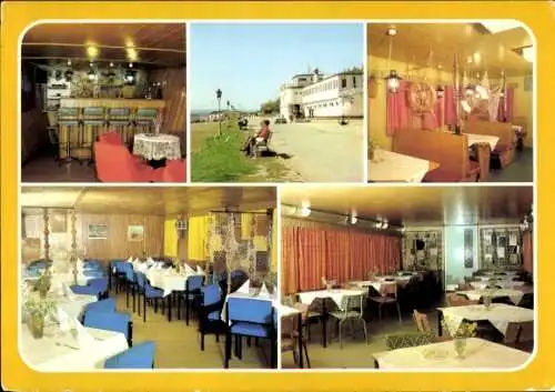 Ak Seeburg Mansfelder Land, Schiffsgaststätte Seeperle, Außenansicht, Weinstube, Speiserestaurant