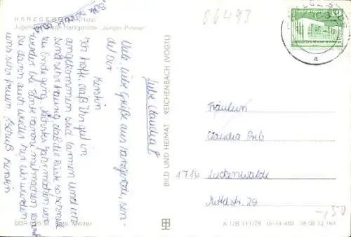 Ak Harzgerode am Harz, Jugendherberge Harzgerode "Junger Pionier", FDJ