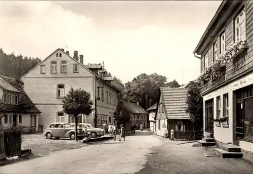 Ak Altenbrak Thale im Harz, HO Hotel Bodeheim, Hütteplatz, Friseur