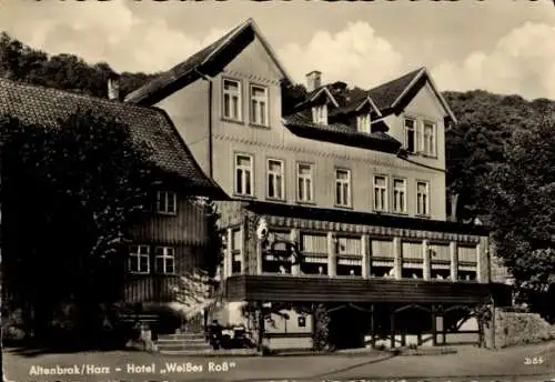 Ak Altenbrak Thale im Harz, Hotel "Weißes Roß"
