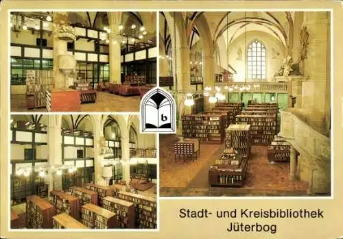 Ak Jüterbog in Brandenburg, Innenaufnahmen der Stadt- und Kreisbibliothek Jüterbog