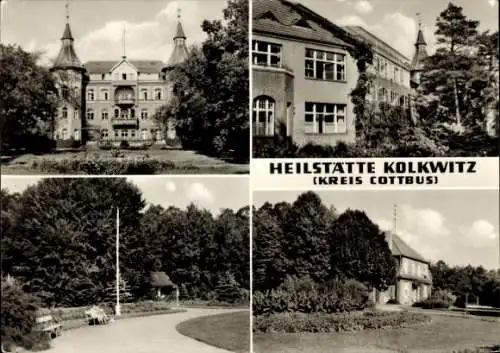 Ak Kolkwitz Brandenburg, Heilstätte, Parkanlage