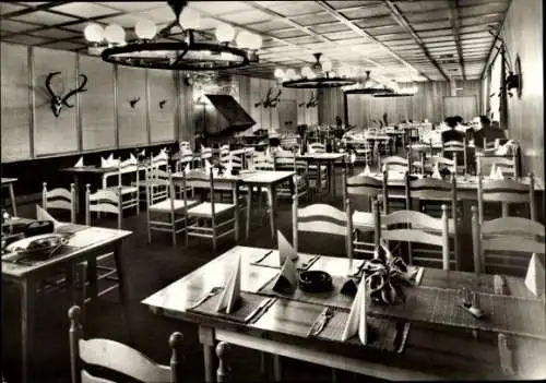 Ak Oberhof im Thüringer Wald, Großgaststätte Oberer Hof, Jägerrestaurant