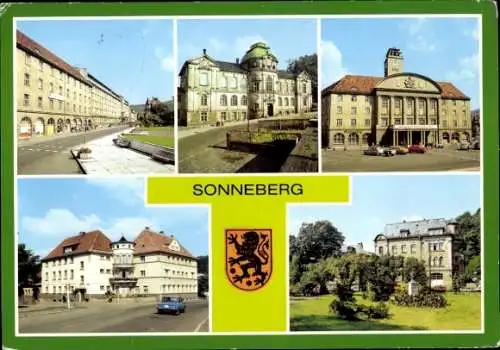 Ak Sonneberg, 5 Stadtansichten