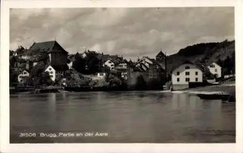 Ak Brugg Kt Aargau Schweiz, an der Aare