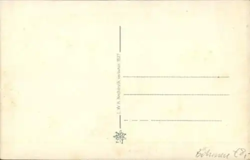 Ak Karlovy Vary Karlsbad Stadt, Café Posthof, Gemälde Ausstellung, Gebäude mit Uhr, Bäume, alt...