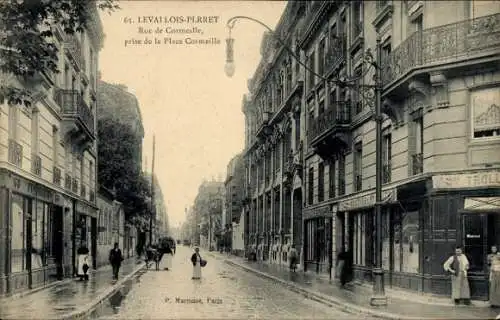 CPA Levallois-Perret-Hauts-de-Seine, Rue de Cormeille, prise de la Place Cormeille