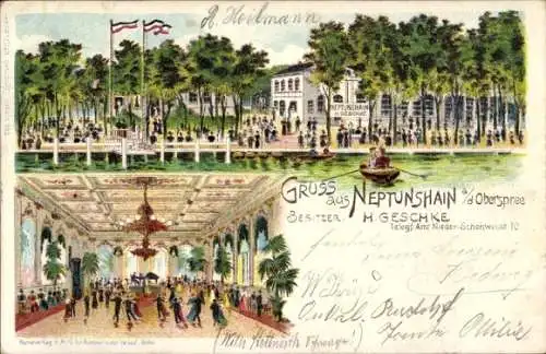 Litho Berlin Köpenick Oberschöneweide, Neptunshain an der Oberspree, Inh. H. Geschke