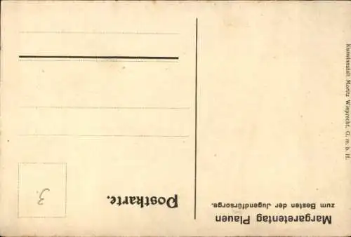 Künstler Ak Söllner, Plauen im Vogtland, Margaretentag 1911 zum Besten der Jugendfürsorge