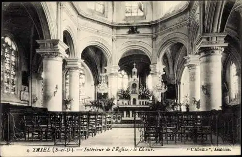 Ak Triel sur Seine Yvelines, Intérieur de l´Église