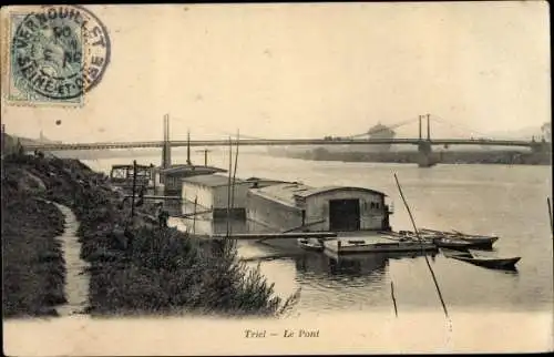 Ak Triel sur Seine Yvelines, Le Pont