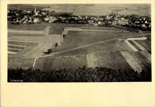 Ak Scheuring in Oberbayern, Fliegeraufnahme
