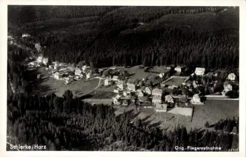 Ak Schierke Wernigerode im Harz, Fliegeraufnahme