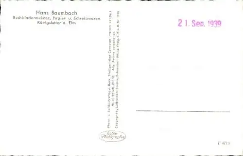 Ak Königslutter am Elm, Fliegeraufnahme