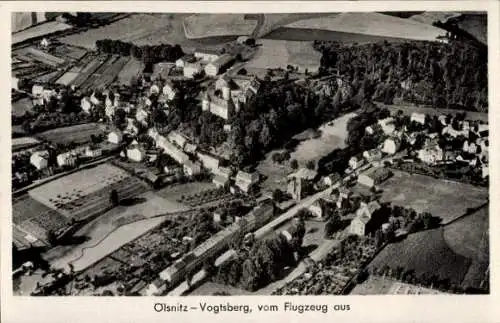 Ak Vogtsberg Oelsnitz Vogtland, Fliegeraufnahme