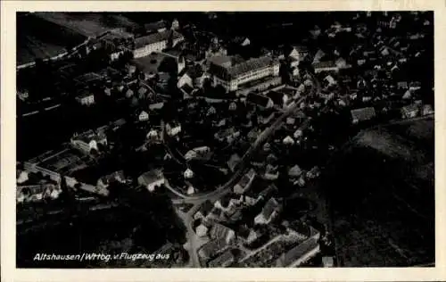 Ak Altshausen in Oberschwaben Württemberg, Fliegeraufnahme
