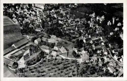 Ak Altshausen in Oberschwaben Württemberg, Fliegeraufnahme