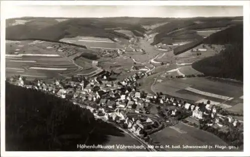 Ak Vöhrenbach im Schwarzwald Baden, Fliegeraufnahme