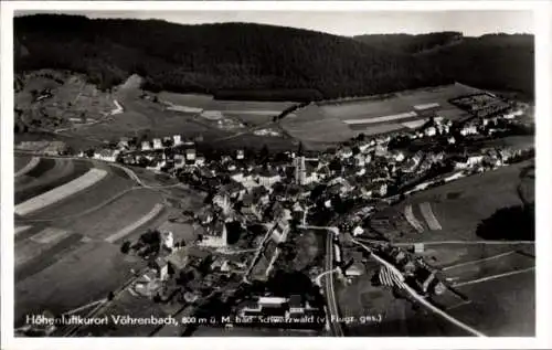 Ak Vöhrenbach im Schwarzwald Baden, Fliegeraufnahme