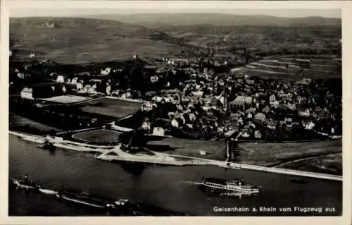 Ak Geisenheim am Rhein Hessen, Fliegeraufnahme