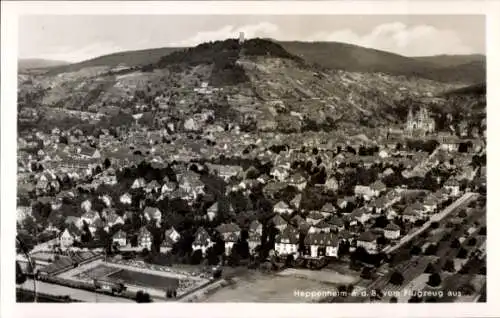 Ak Heppenheim an der Bergstraße, Fliegeraufnahme