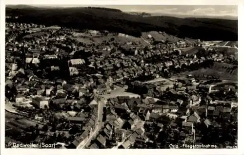 Ak Dudweiler Saarbrücken im Saarland, Fliegeraufnahme