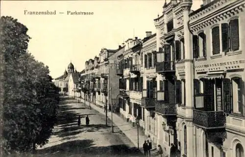Ak Františkovy Lázně Franzensbad Region Karlsbad, Parkstraße
