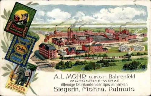 Litho Hamburg Altona Bahrenfeld, Margarine Werke A. L. Mohr