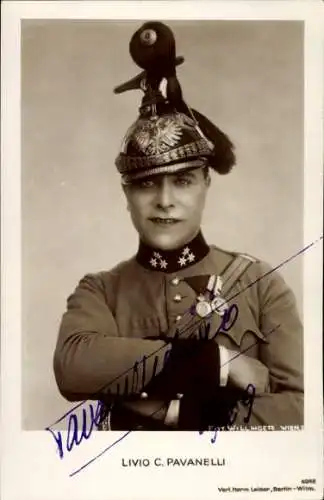 Ak Schauspieler Livio Pavanelli, Autogramm