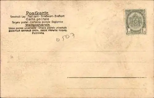 Jugendstil Ak Frau-Porträt