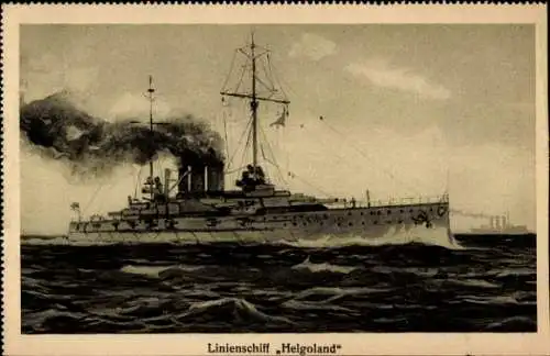 Ak Deutsches Kriegsschiff, Linienschiff Helgoland