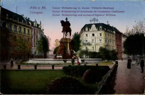 Ak Köln am Rhein, Kaiser Wilhelmring, Kaiser Wilhelm-Denkmal