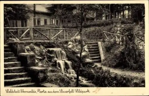 Ak Eberswalde in der Mark, Wasserfall, Wildpark