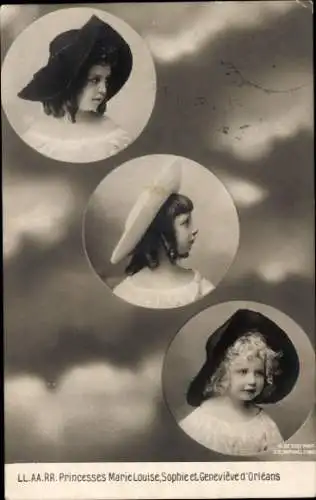 Ak Prinzessin Marie Louise von Orleans, Prinzessin Sophie, Geneviève, Kinderportraits