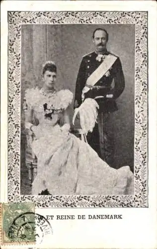 Ak König Frederik VIII und Königin Louise von Dänemark