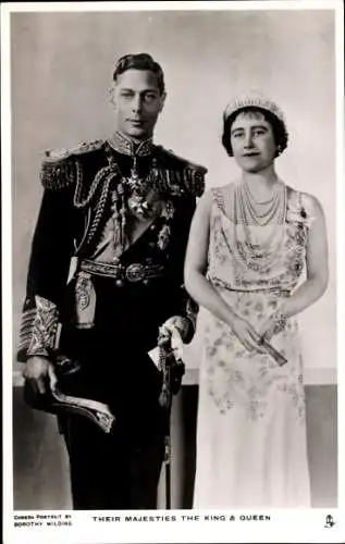 Ak König George VI. und Königin Elizabeth