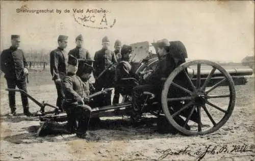 Ak Niederlande, Schnellfeuergeschütz, Feldartillerie