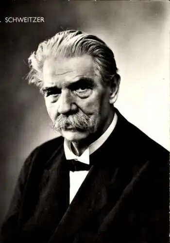 Ak Albert Schweitzer, Arzt, Philosoph, Theologe, Organist und Pazifist, Portrait