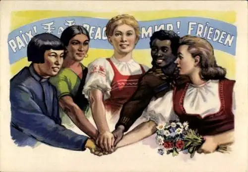 Ak Russland, Frieden, Frauen verschiedener Nationen