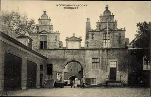 Ak Zierikzee Zeeland, zeigen das Noord-Havenpoort in Zierikzee