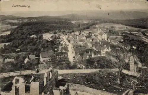 Ak Lichtenberg Bas Rhin, Gesamtansicht der Stadt mit Waldpartie